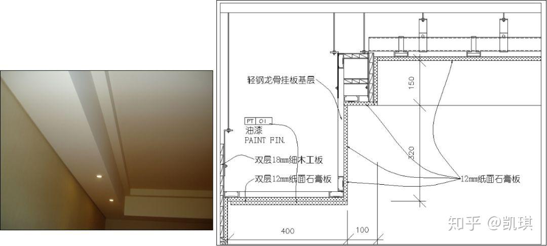 其中陽角主要是用下圖的收口方式,分別是海棠角和轉側邊留縫.