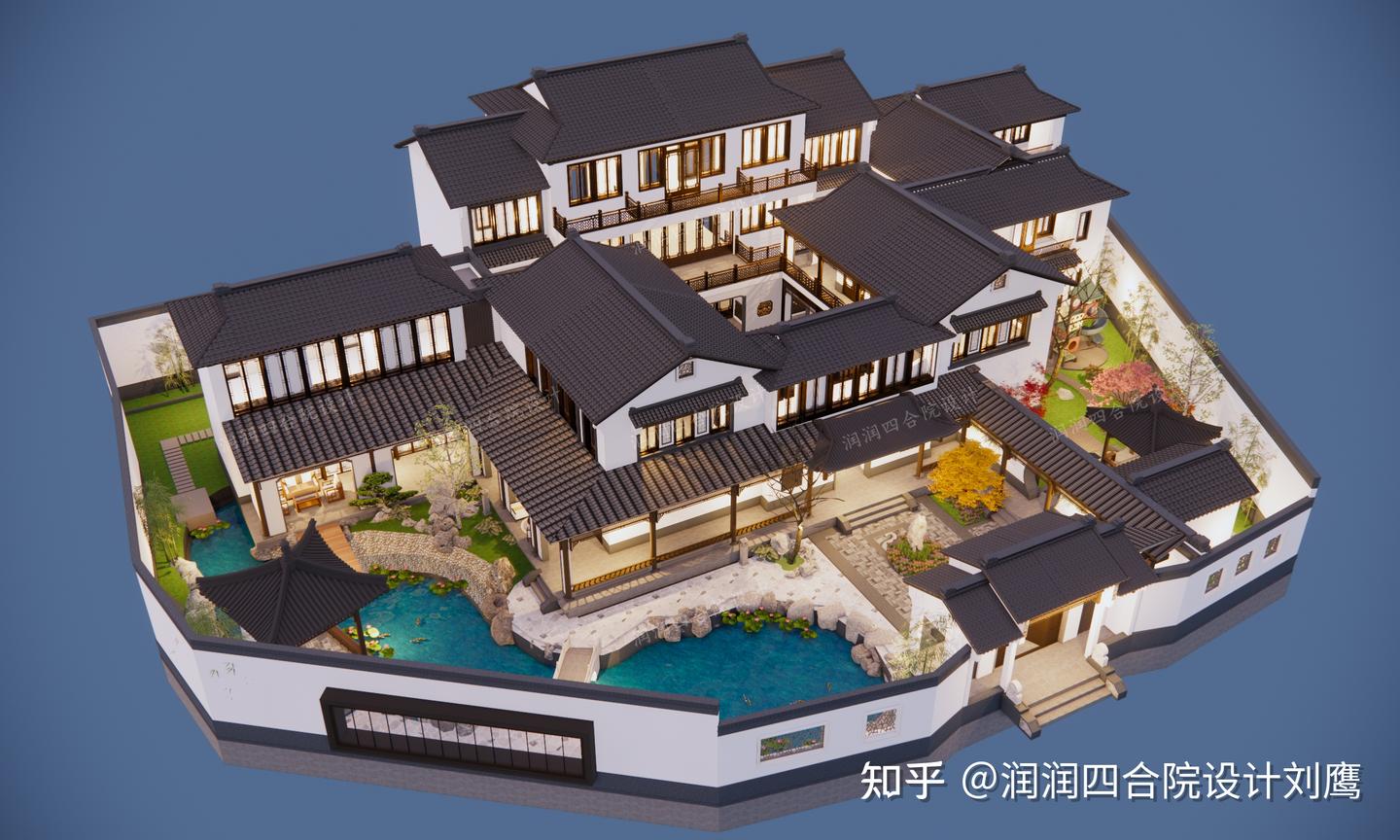 润润四合院设计刘鹰：传承苏式四合院大宅，连廊移步异景，9处小院各具风韵 - 知乎