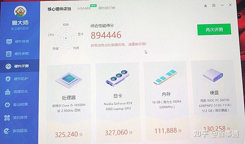 配rtx3060的暗影骑士擎i5版与i7版价差不大跑分却差距悬殊