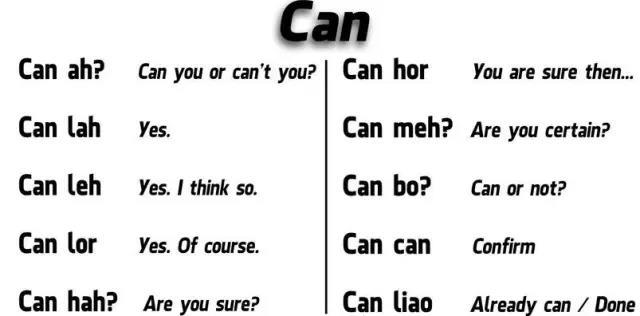 "("真的有咩?")meh - "咩"(反问性语气助词)"i dont know leh?".