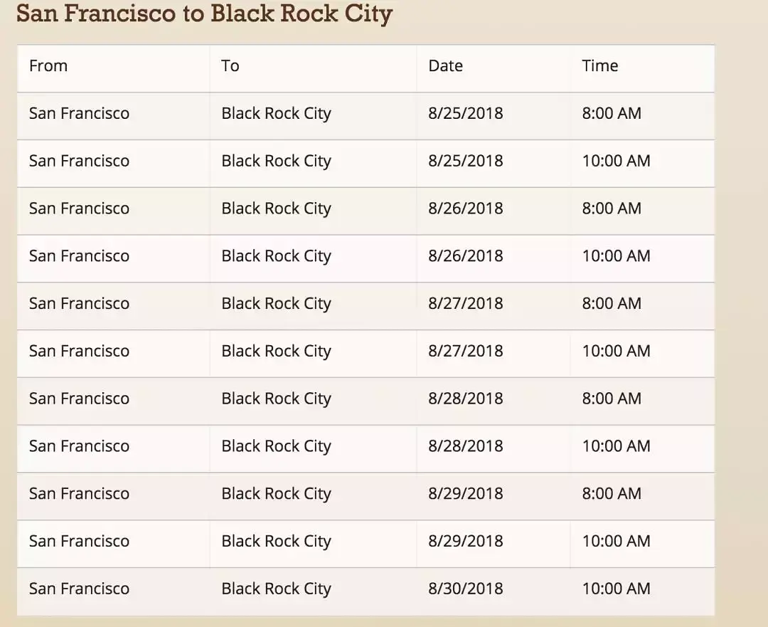 2018火人节交通指南丨Burner Express Bus 知乎