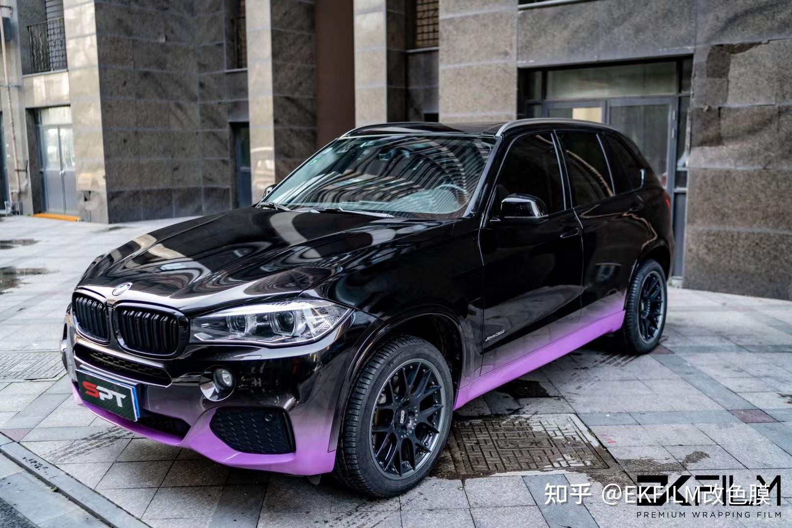 宝马x5 |黑紫渐变#ekfilmekfilm改色膜