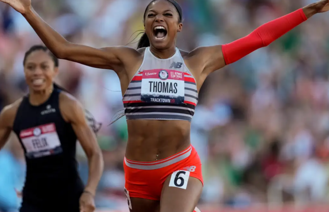 一个例子是24岁的美国田径选手加比·托马斯 (gabby thomas).
