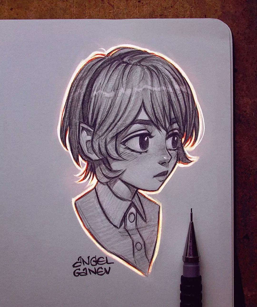 让人看了只能膜拜也绝不含糊大佬用起圆珠笔来除了铅笔就是他笔下妹子