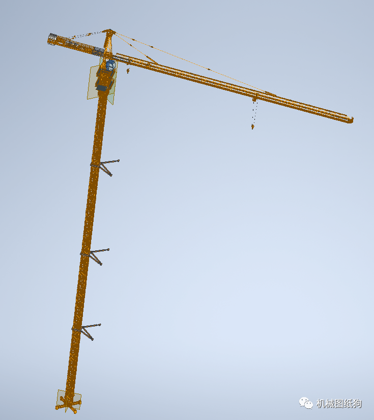 工程机械towercrane建筑塔吊机3d图纸stp格式