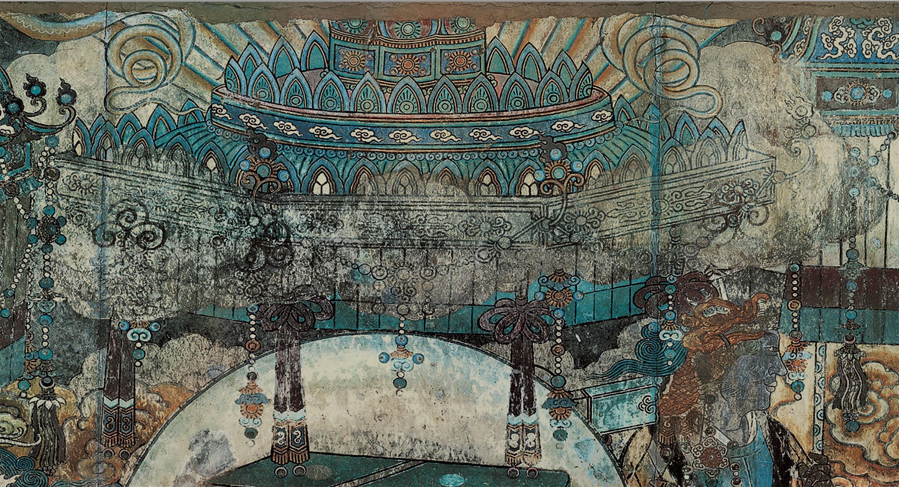 山西永乐宫三清殿-元代壁画《朝元图》:290位神仙,浩荡朝拜道祖,满壁风生星起(5)勾陈大帝【高清超大图】 - 知乎