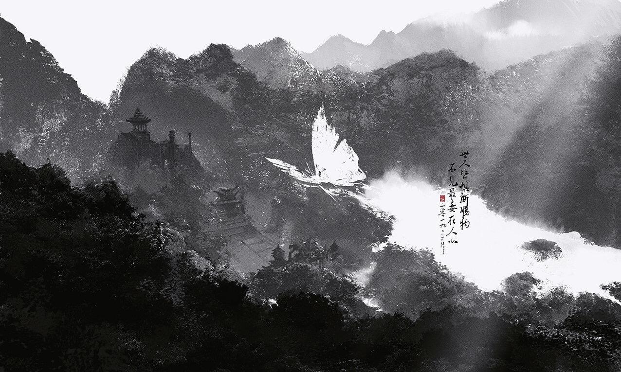 有那些古风黑白色的壁纸