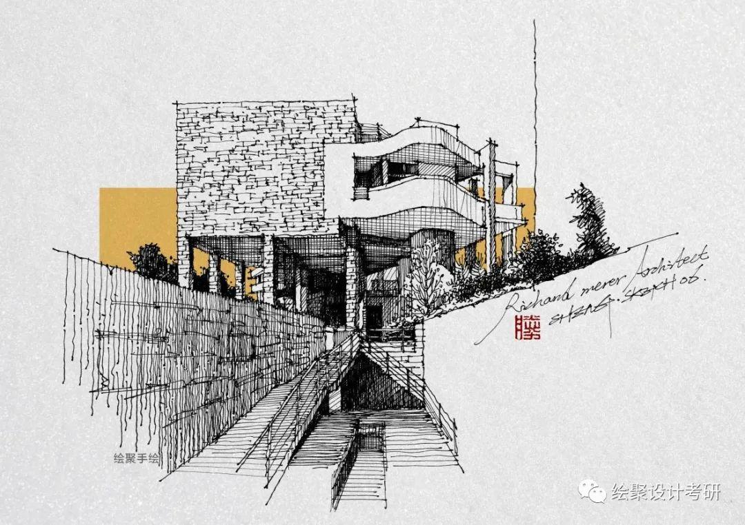 致敬经典|建筑手绘草图—理查德·迈耶 - 知乎