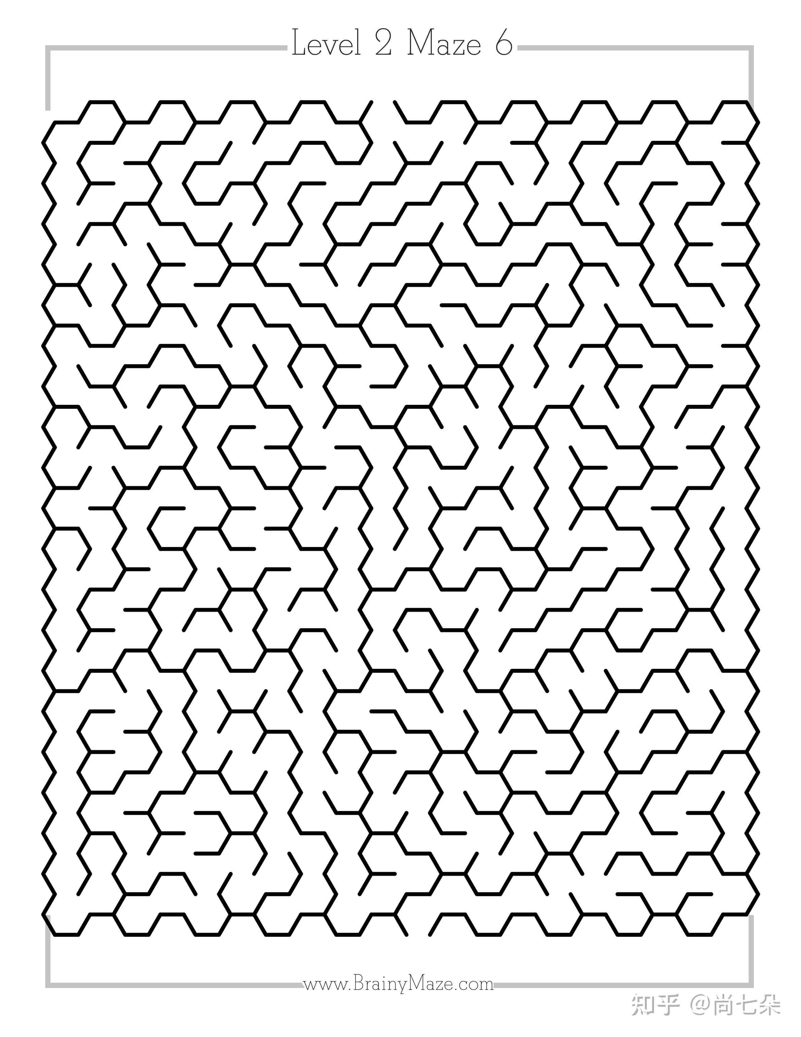 儿童安静书黑白迷宫图片素材从简单到困难6