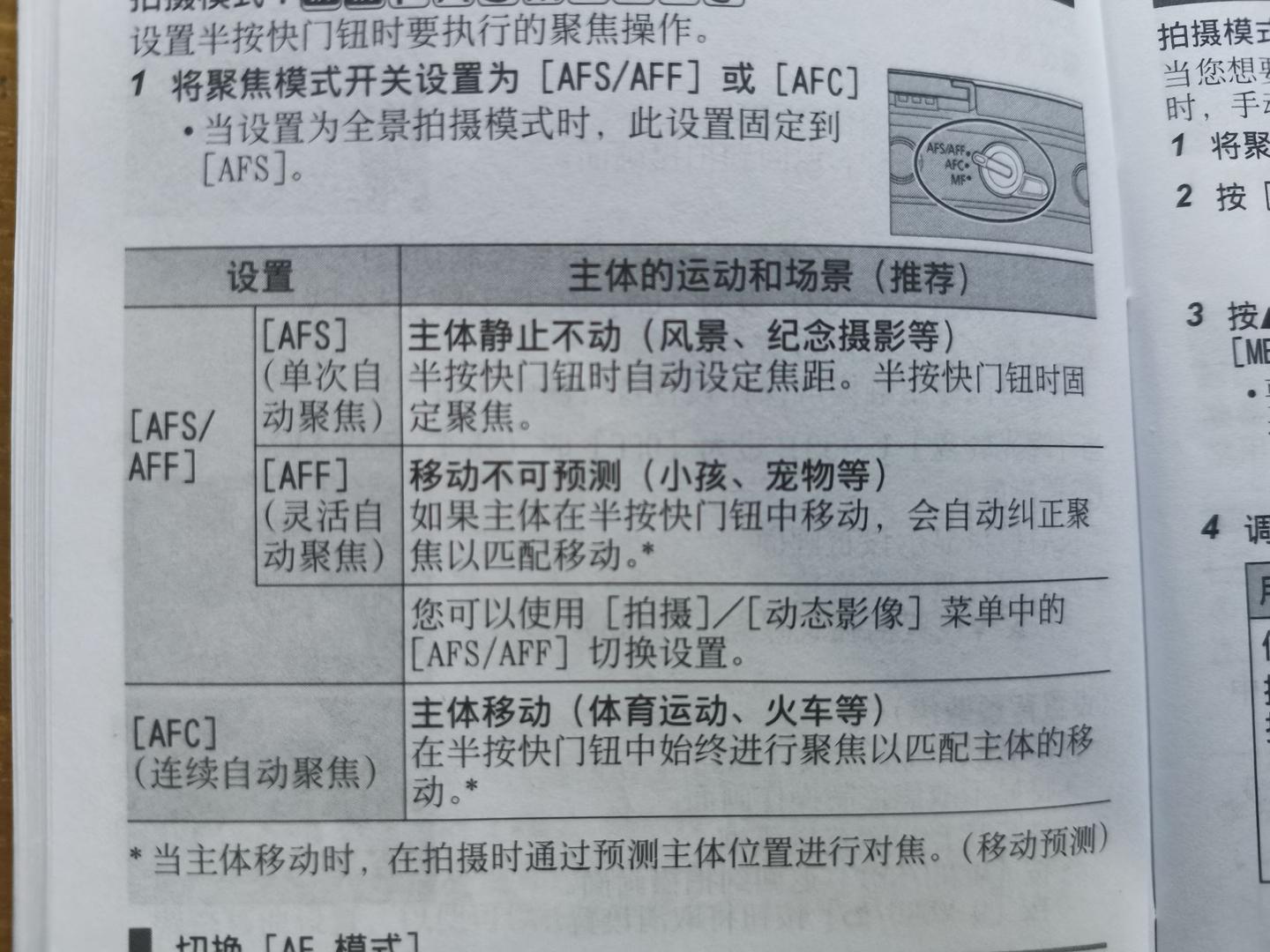 相机AFS和AFF对焦模式怎么选择？ - JoeyPu 的回答- 知乎