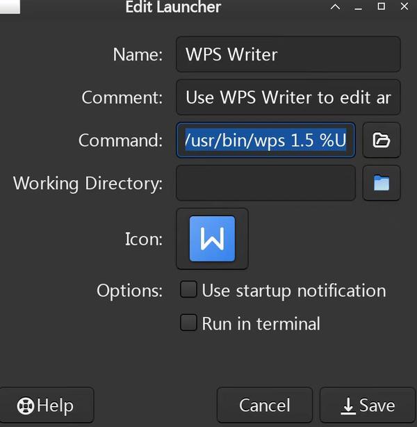  arch xfce wps for linux dpi 