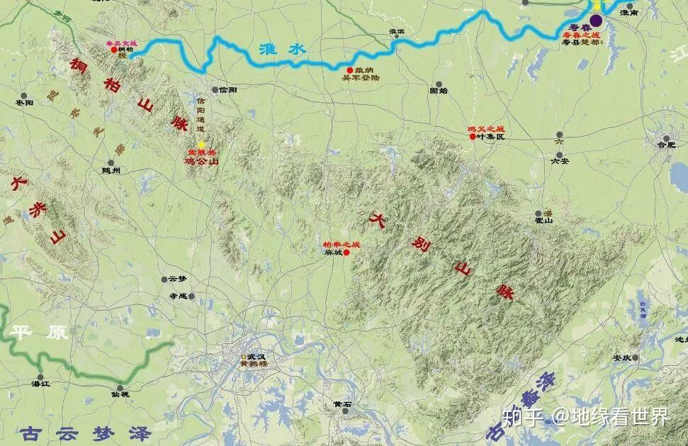 江淮分水岭的划分地图图片