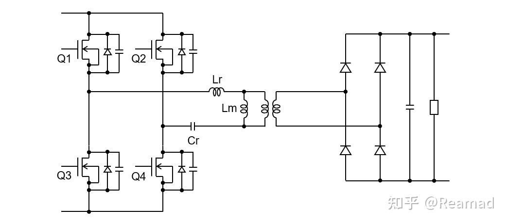 llc電路是由2個電感和1個電容構成的諧振電路,故稱之為llc.