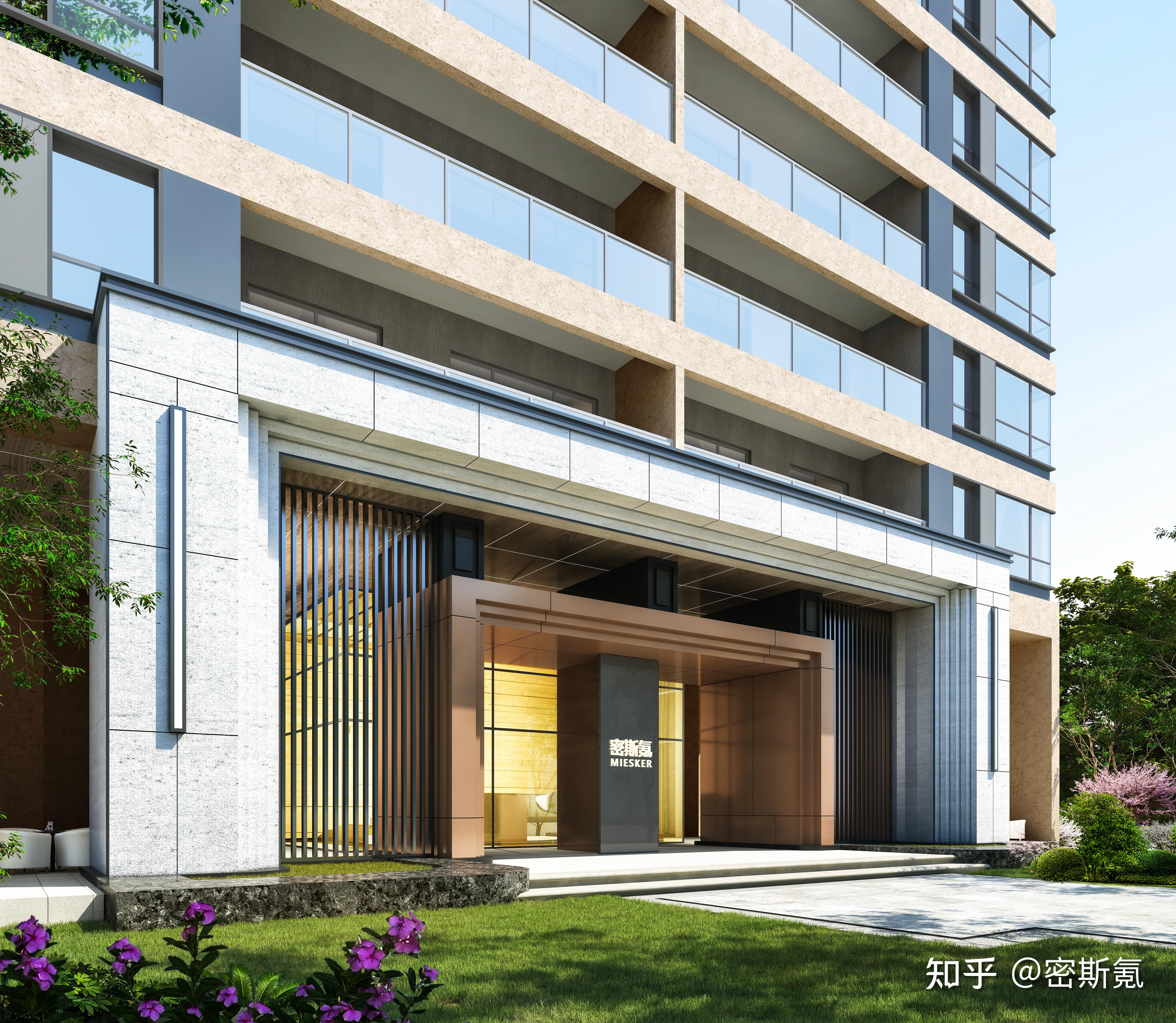 营造出现代时尚的建筑造型密斯氪现代简约su模型