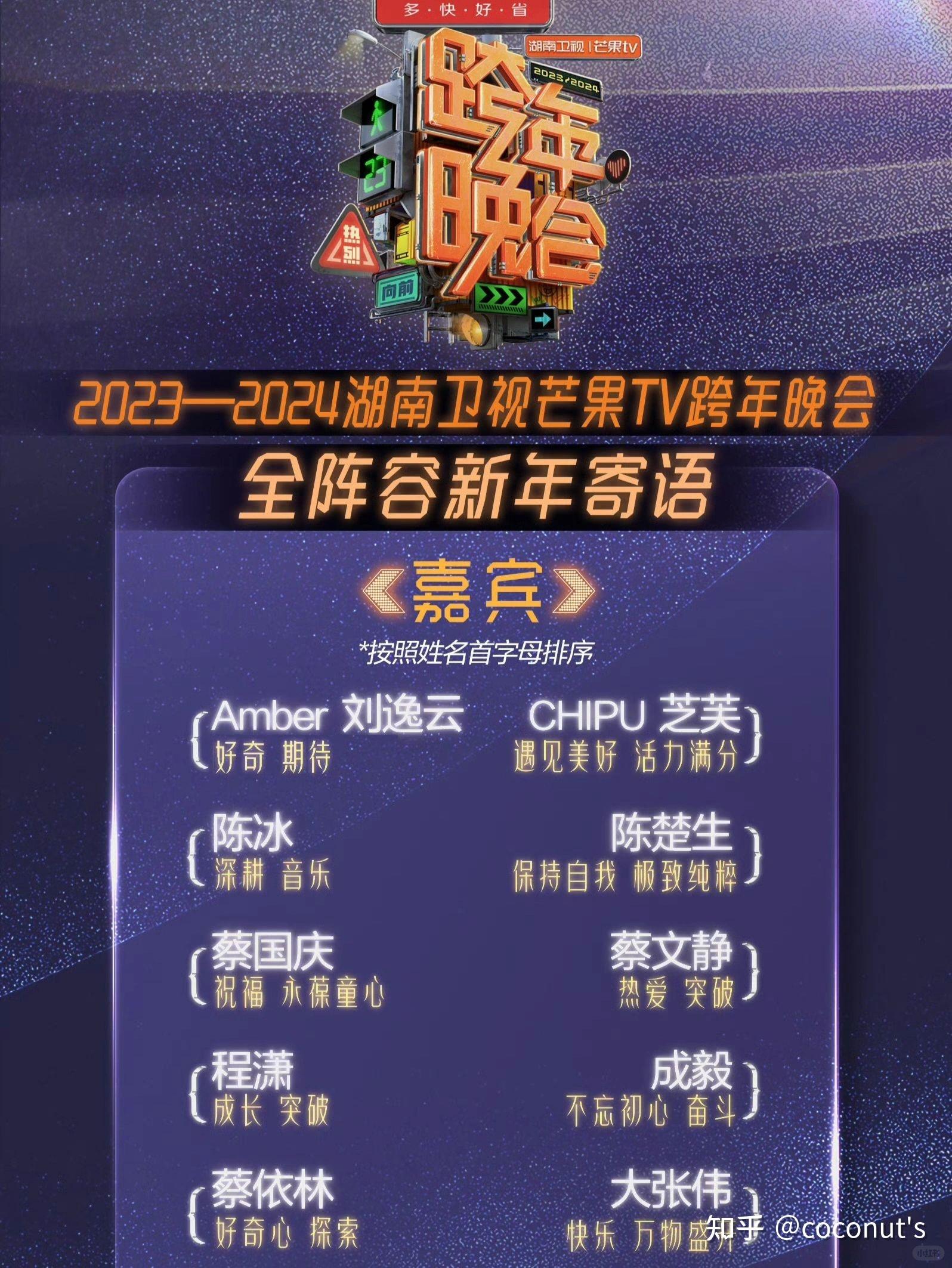 以上就是芒果台2024跨年晚会的节目单及嘉宾阵容