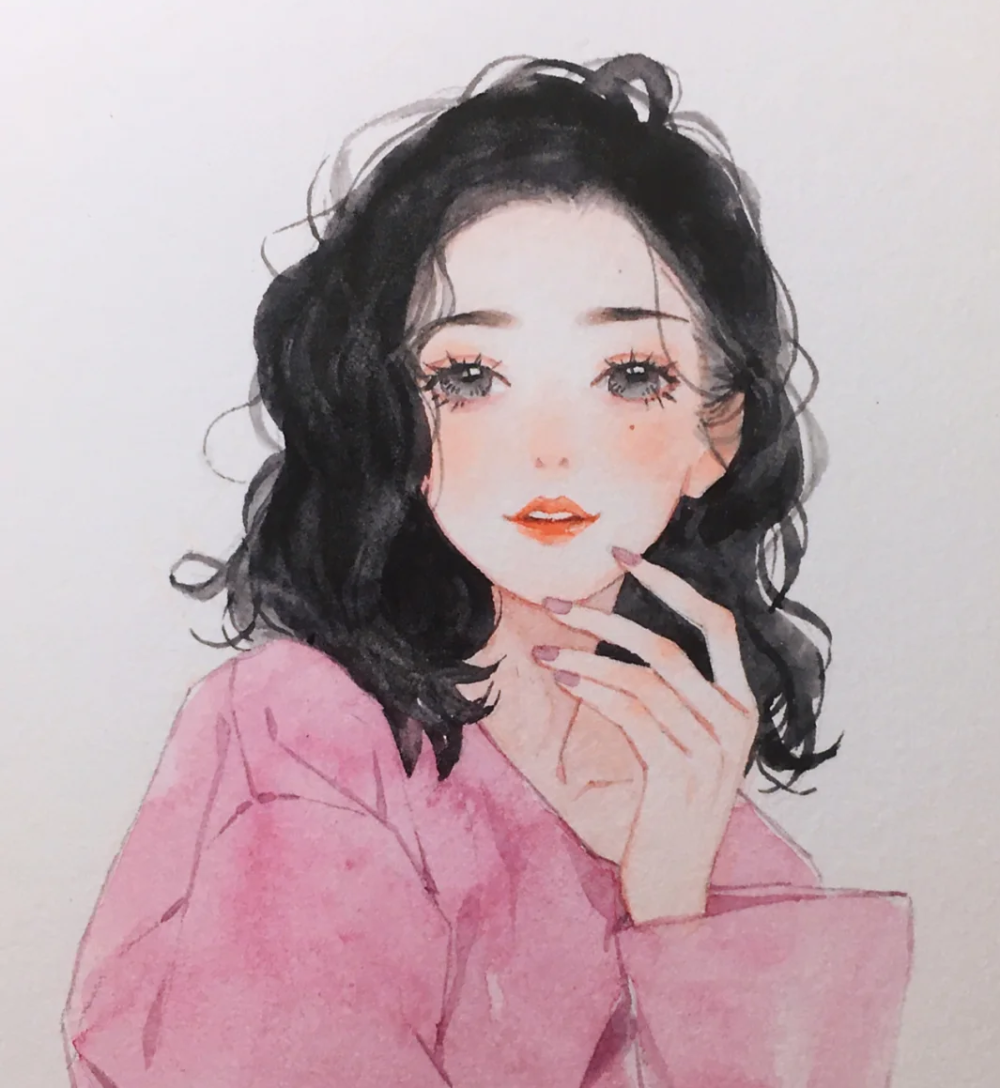 有没有这种手绘画风的女生头像