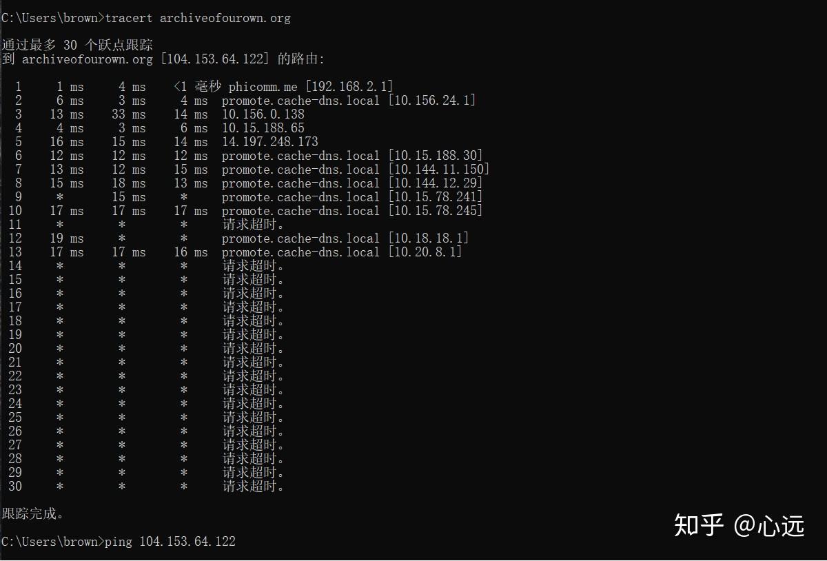 輸入指令 tracert 空格 ao3真正域名(http://archiveofourown.