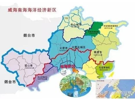 01,南海新区在行政上属于威海市委,市政府的派出单位,但从地图上看,它