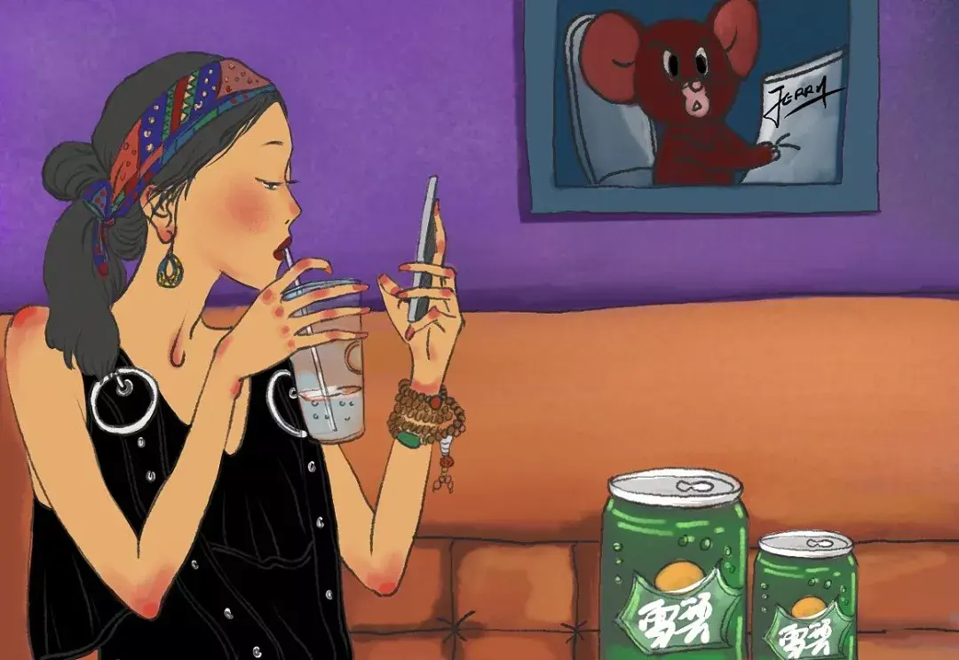 你看,喜欢喝奶茶的女孩子,脑回路还很特别.
