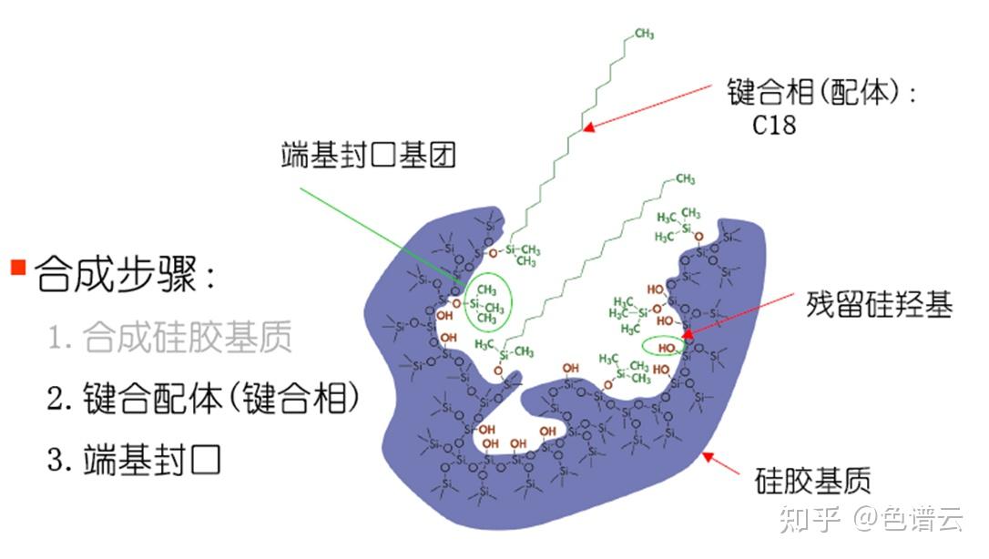 上圖順序:全多孔硅膠填料;核殼色譜填料;整體化色譜填料1-1硅膠基質的