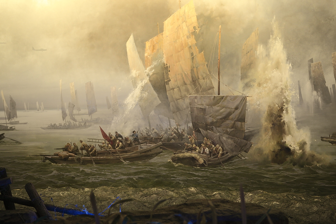 英雄突击团渡江10天筹船300只1小时冲破蒋军防线