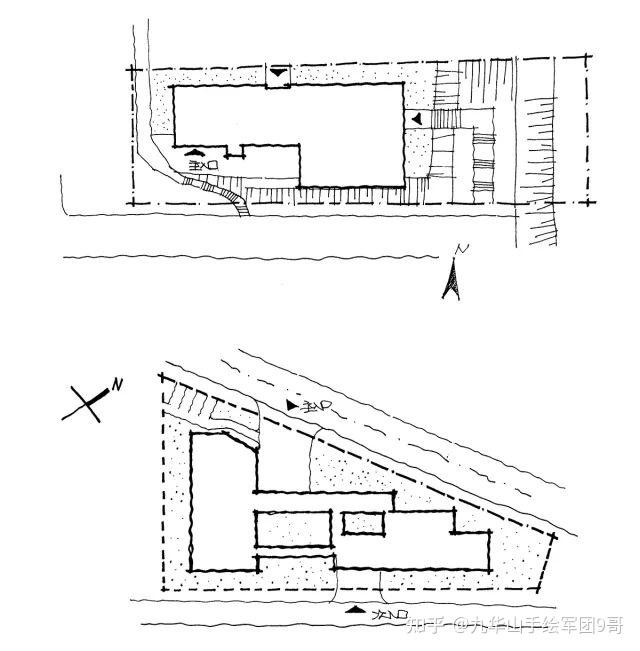 【建筑快题】建筑学考研快题方案之总平,建筑总平的设计表达图解解析