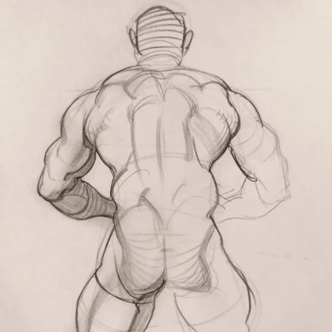 线条肌肉动态这位小姐姐的绘画实力真的很强