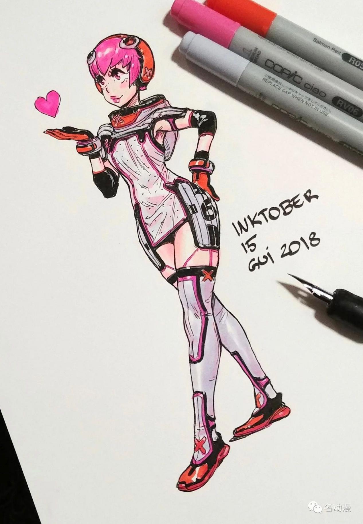 欧美插画师笔下的手绘角色设计即使放下数位板也能继续创作