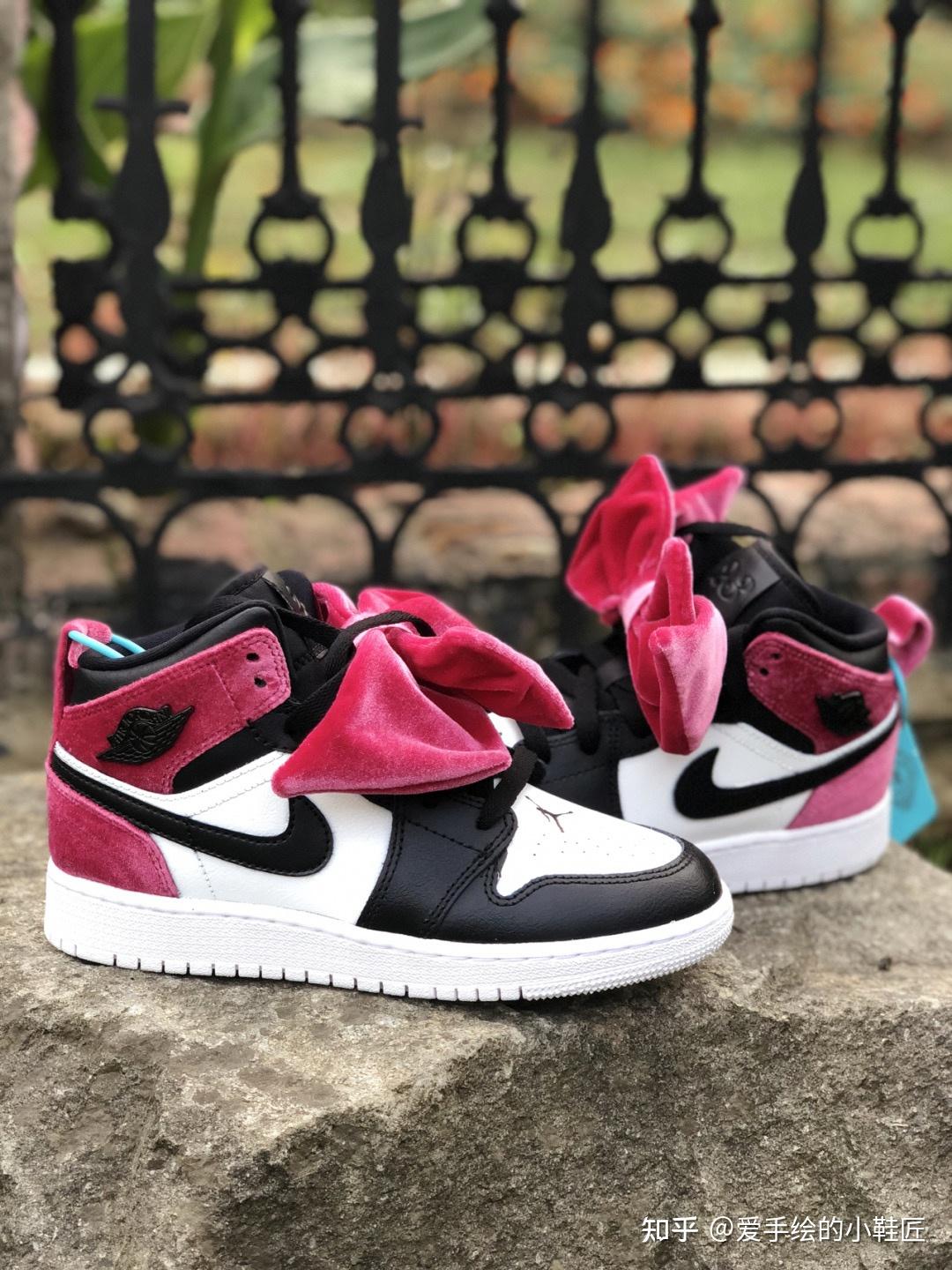 fugu球鞋定制aj粉丝绸缎带改色