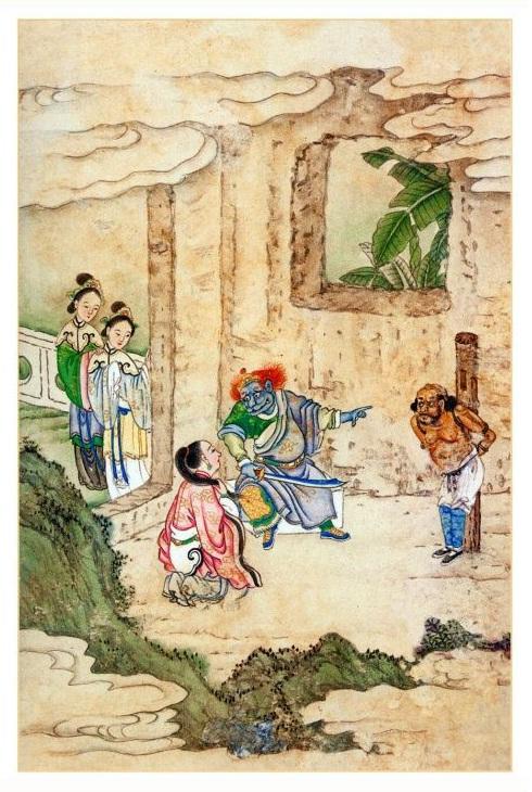 西游记 新解 十套珍稀古画插图 28 孙悟空回花果山杀猎户 唐僧误闯黄袍怪洞穴 为百花羞捎信宝象国