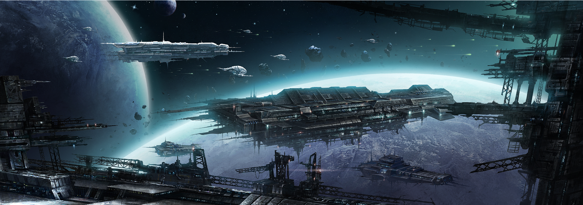 场景概念设计号外银河之心全景图绘制直播公开课来啦