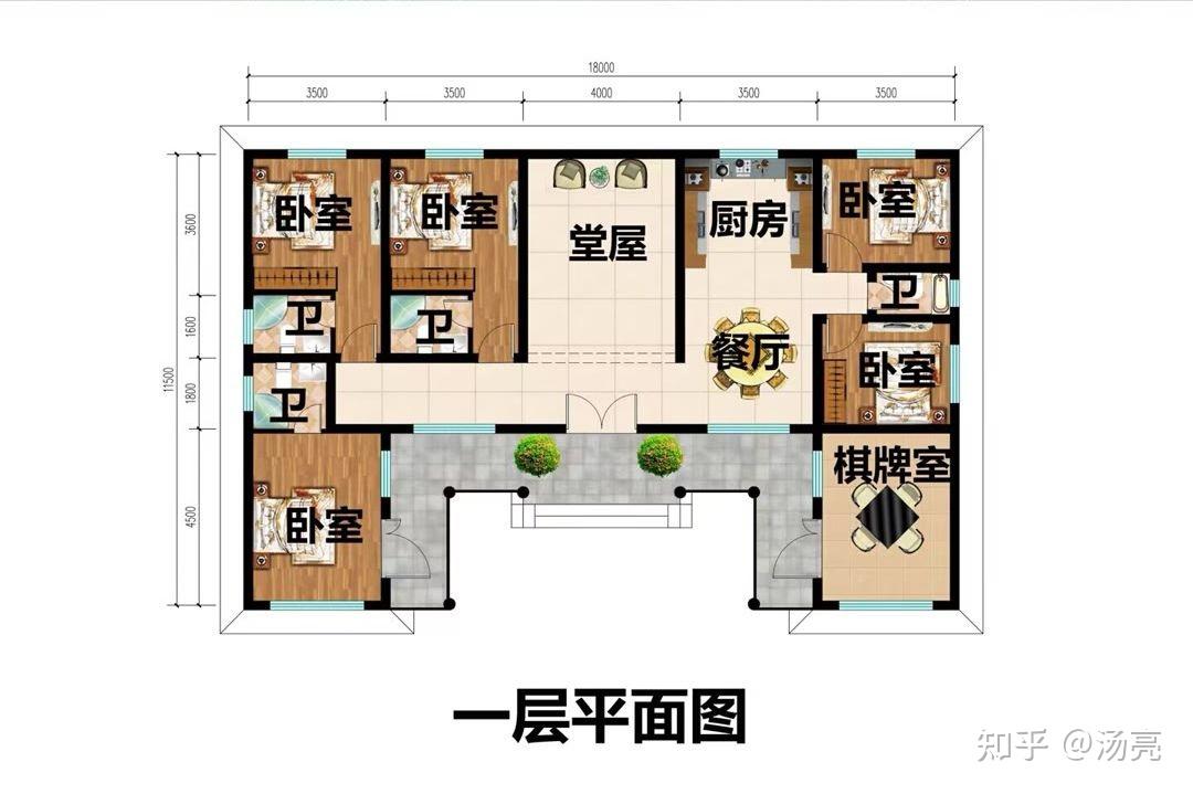 3款农村一层自建房设计图，款款经典实用接地气，网友：经济巴适得很 - 知乎