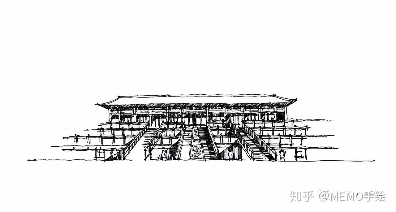 手绘教程手绘北京故宫太和殿