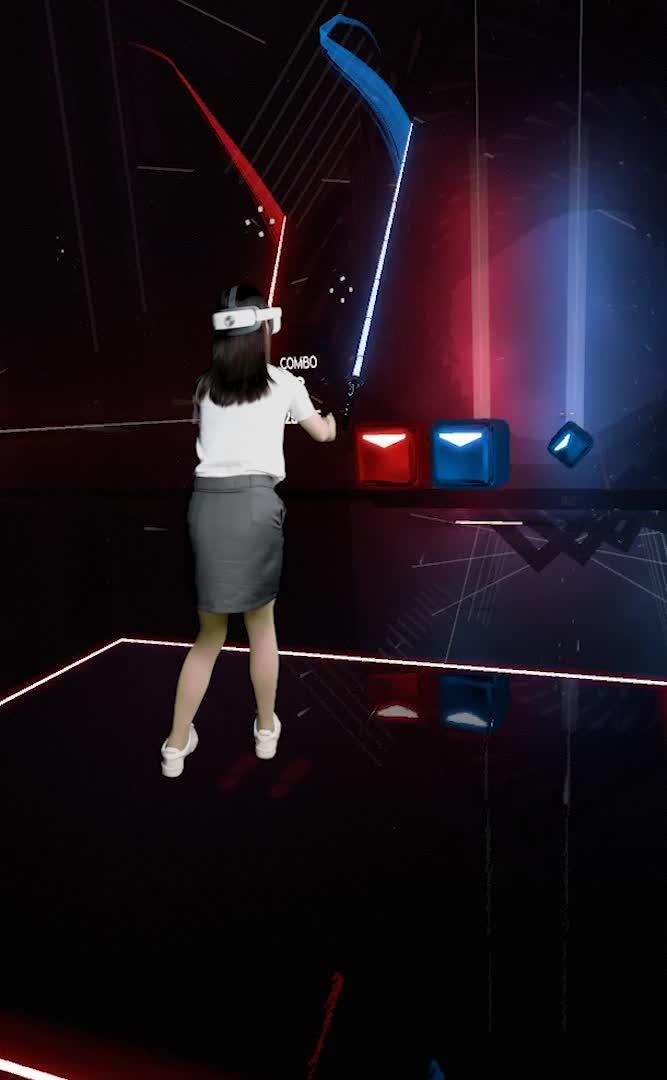 节奏光剑绿幕合成mr视频教程