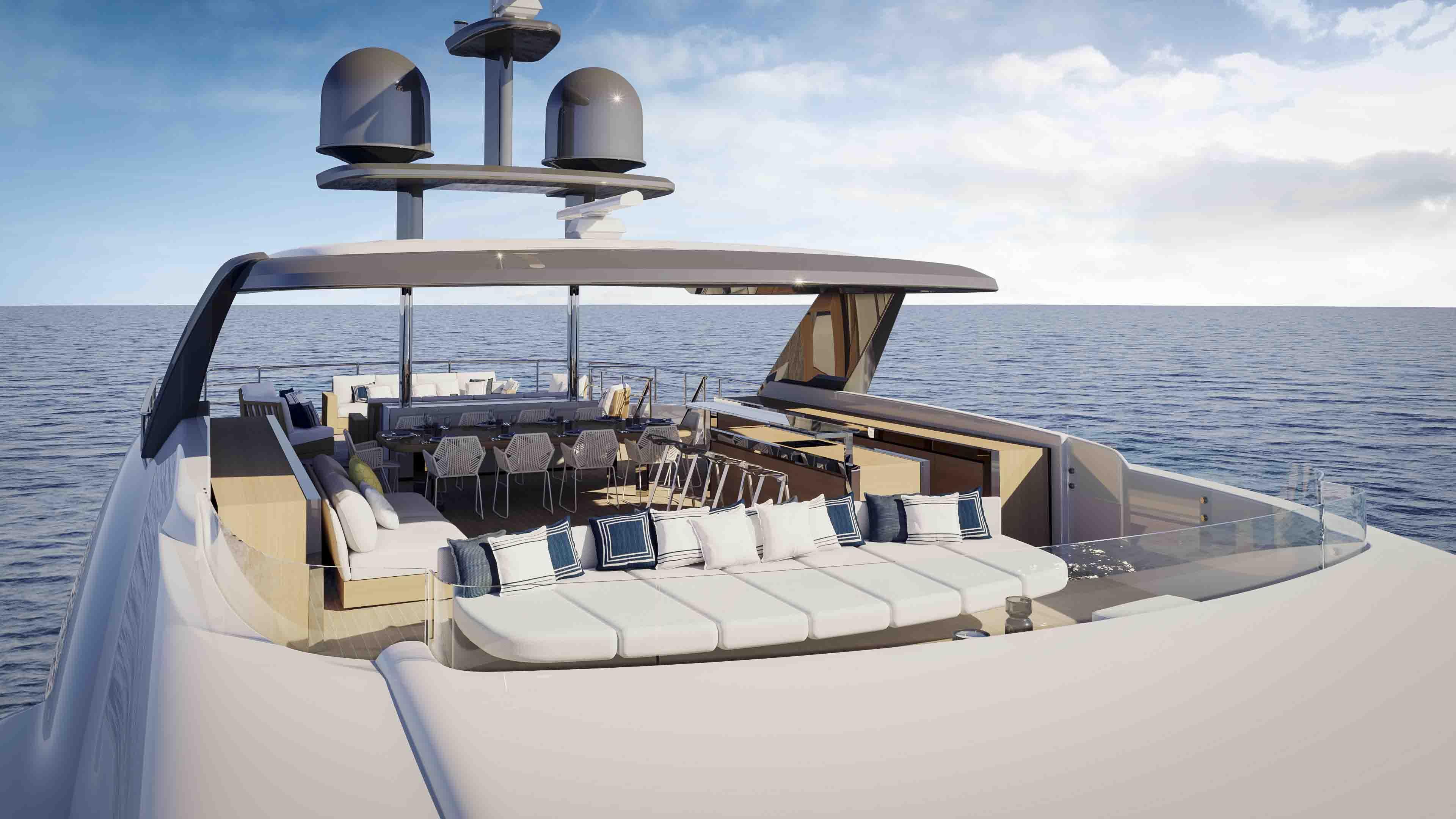 全球唯一44米长的玻璃钢游艇贝尼蒂diamond145下水