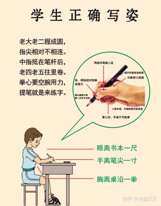 (1)坐姿和握笔 训练