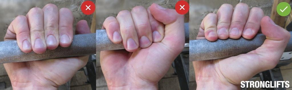 握姿上面还有一个小问题,和实力举一样,为了使我们的手腕处在中立位