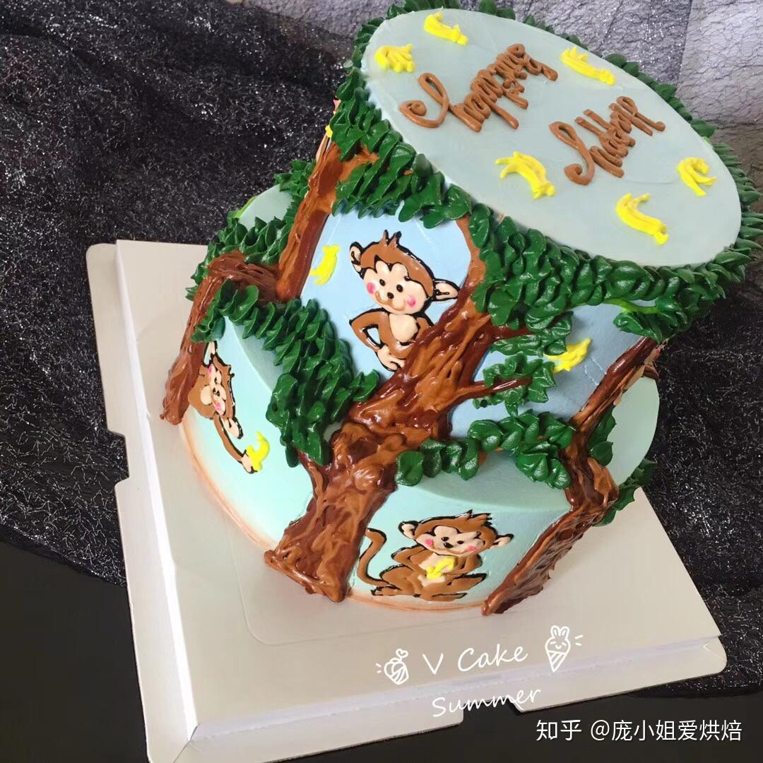 生肖猴生日蛋糕图片-图库-五毛网