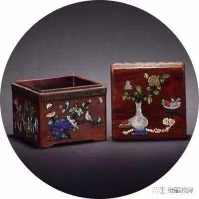 漆器漆彫・描金・彩繪・平安富貴紋・首飾盒『収蔵家蔵』稀少珍品・置物