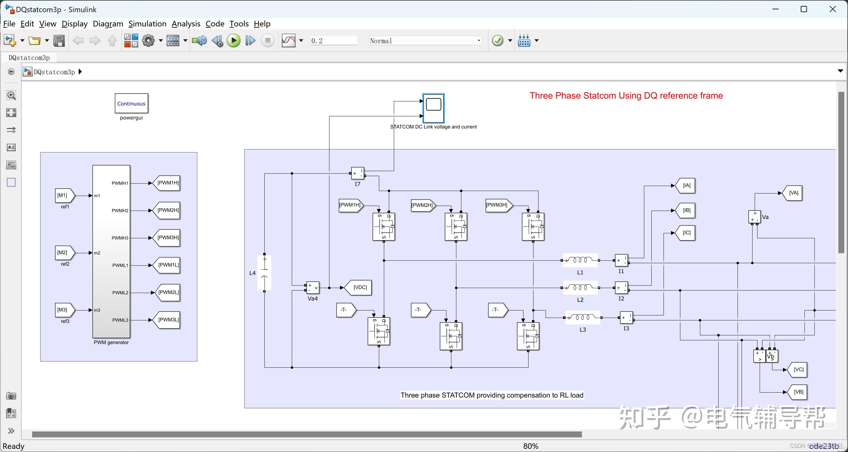 【三相STATCOM】使用D-Q控制的三相STATCOM技术【三相VSI STATCOM为R-L负载提供无功功率】（Simulink实现） - 知乎