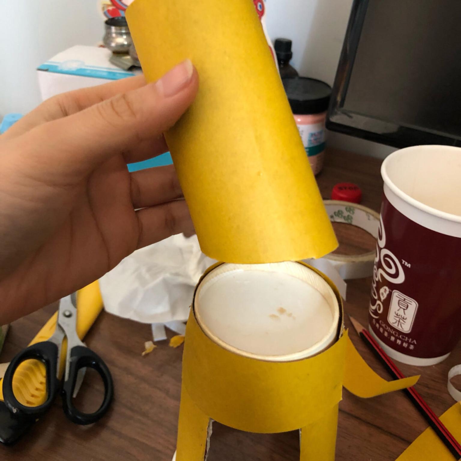 纸杯diy超萌长颈鹿简简单单完成老师作业哦