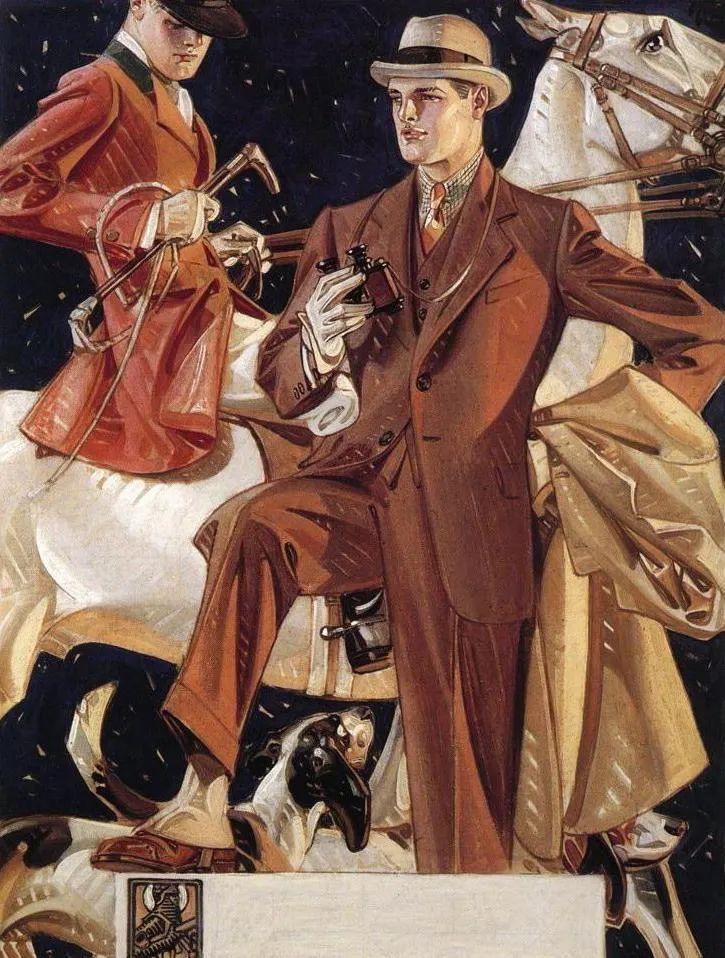 Jcleyendecker 美国黄金时代“绅士的品格”，性感又时髦插画分享 知乎 