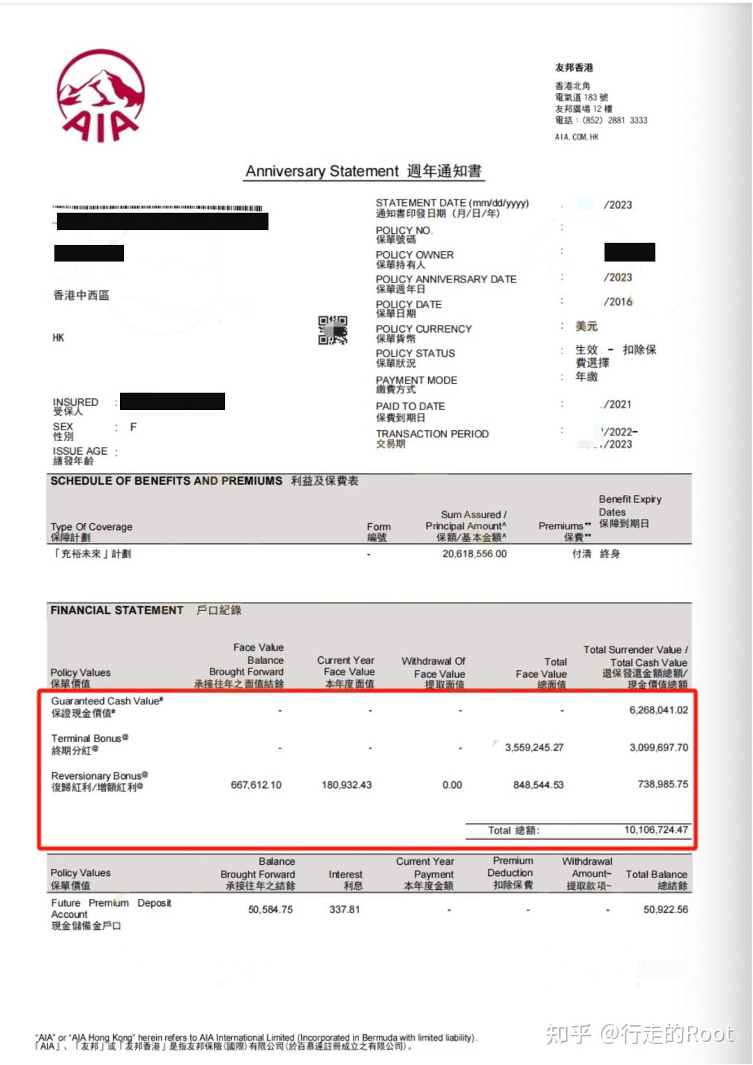揭秘真实数据，友邦「充裕未来」的“预期收益”承诺兑现了吗？ - 知乎