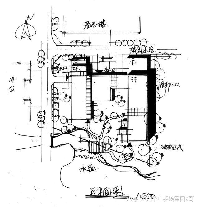 14,停車場(3m×6m):地上停車場的大小,位置,和回車場, 地下停車場的出