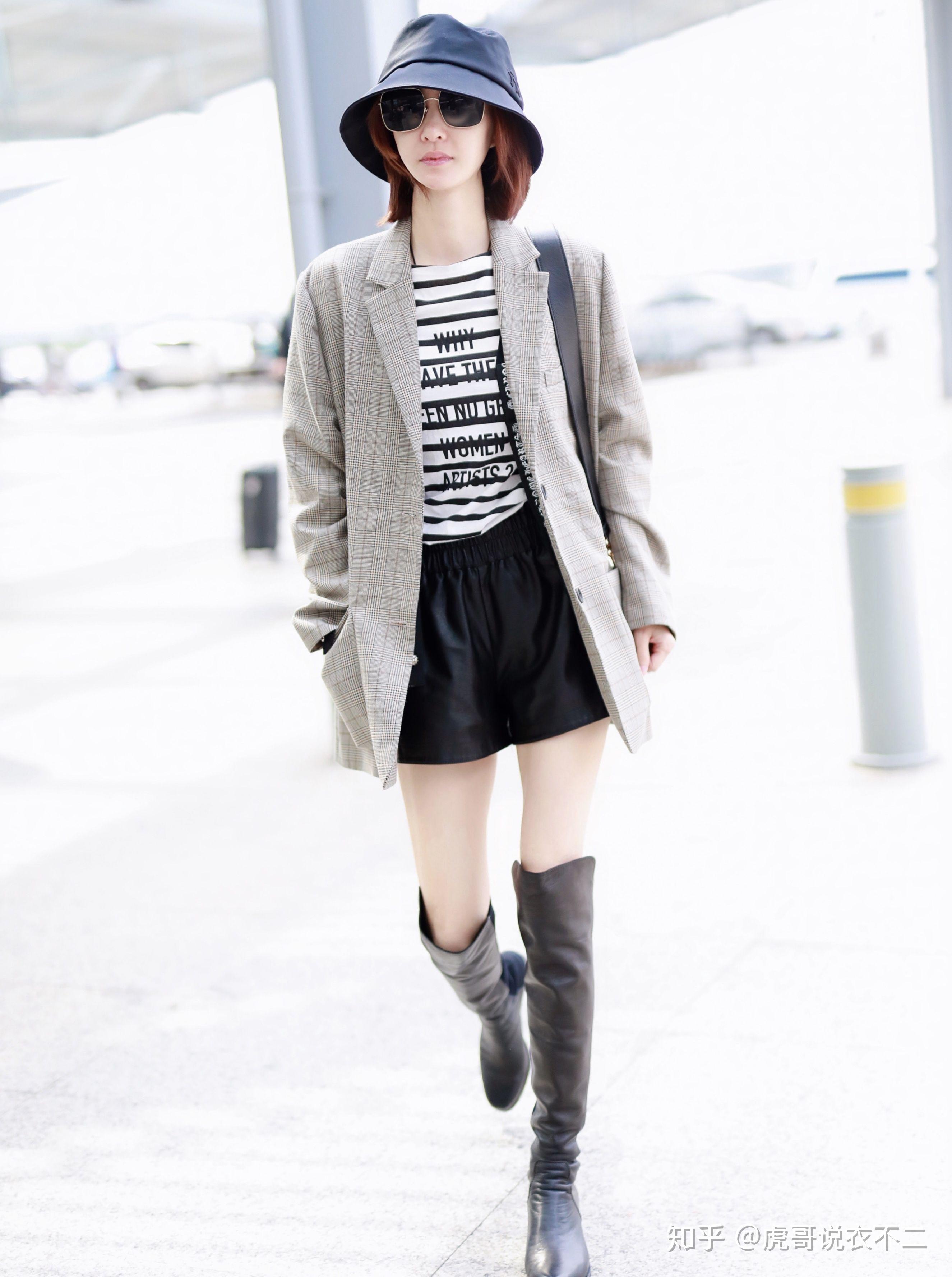 穿长靴露大腿素颜女神王丽坤这次不肯低调了妥妥的腿精