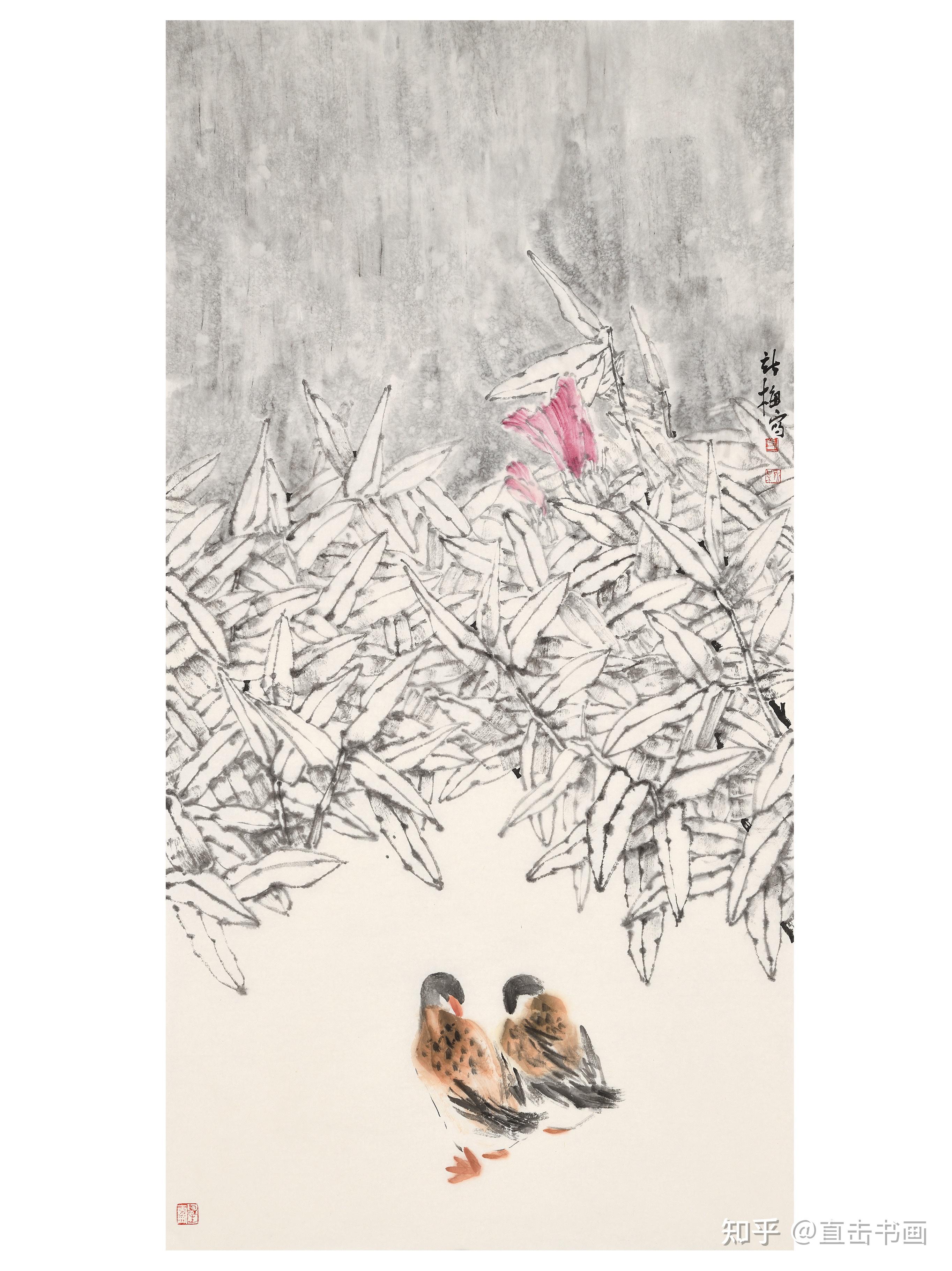 中国美术家协会会员马新梅花鸟画作品欣赏