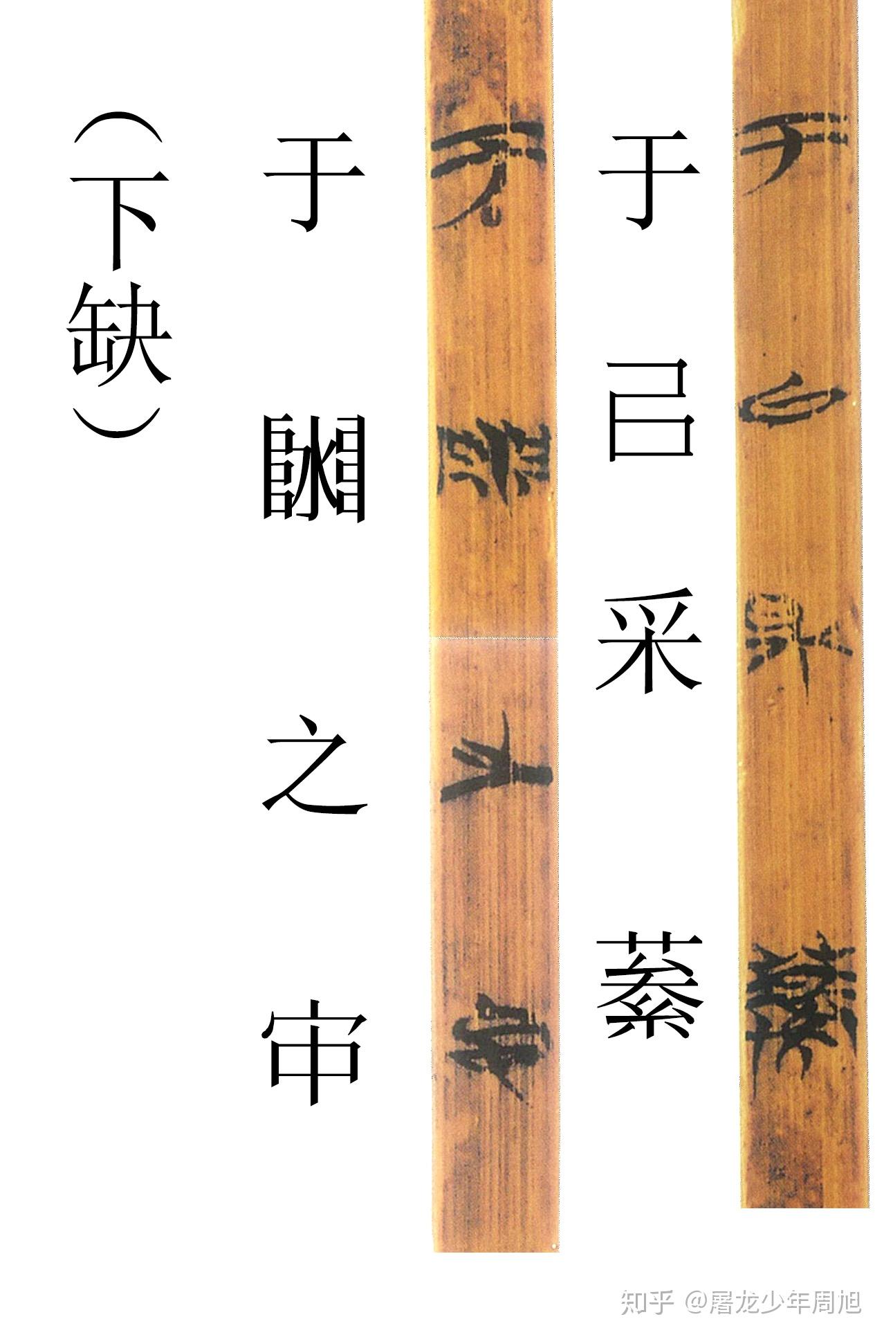 安大简12采蘩对读