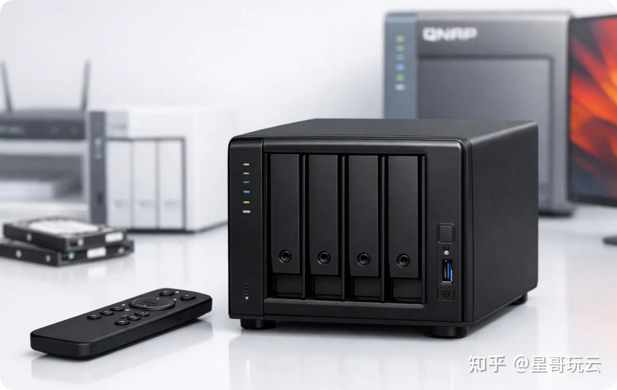 4盘位、4K输出、J3455、遥控,NAS硬件入门性价比之王