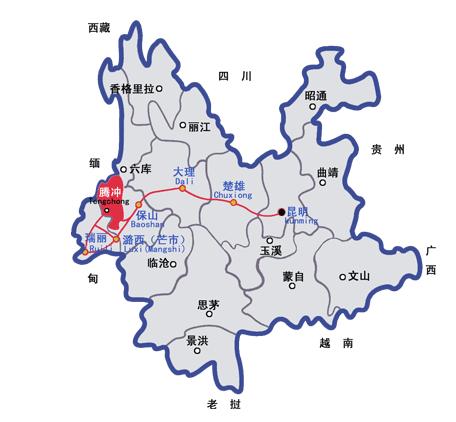 云南省边界地图高清版图片