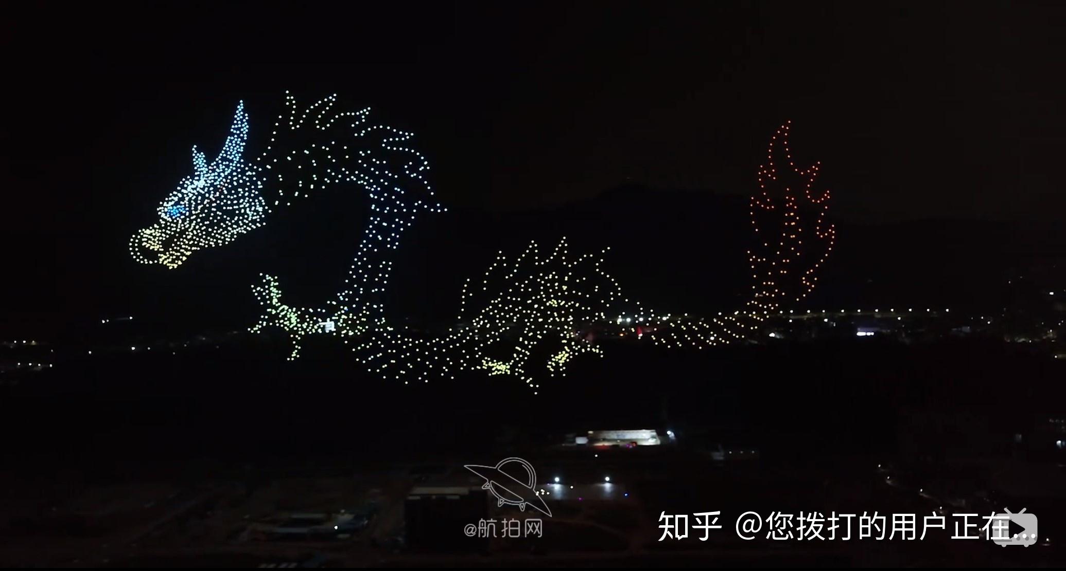 烟花焰火表演已经out了现在是无人机表演的时代